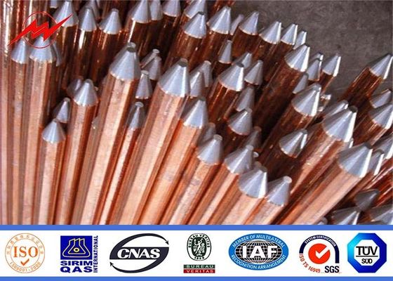 CE UL467 Custom Copper Ground Rod Good Conductivity Used In The Grounding Device