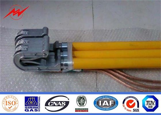 Weld Copper Ground Rod Threaded 1000mm 1200mm 1500mm Copper Earth Rod With Accessories