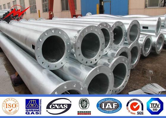 Class Two 40FT Height Steel Electrical Power Pole 5mm Thickness For 69KV Transmission Distribution Application
