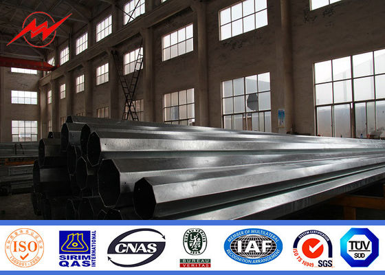 40ft Galvanized Light Pole A123 Standard Steel Transmission Poles