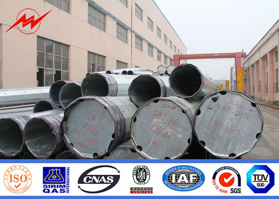 Taper Steel Utility Poles Tubular Steel Pole For 220kv Transmission Line