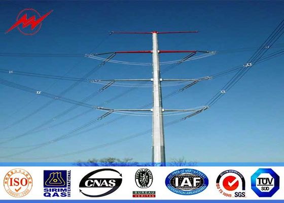 गर्म डुबकी गैल्वेनाइज्ड 60 फीट लंबाई 70 फीट 90 फीट बिजली वितरण के लिए स्टील पोल
