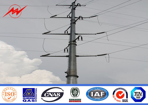 Low Voltage Polygonal Anti Corrosive Steel Transmission Utility Pole 18m Q345