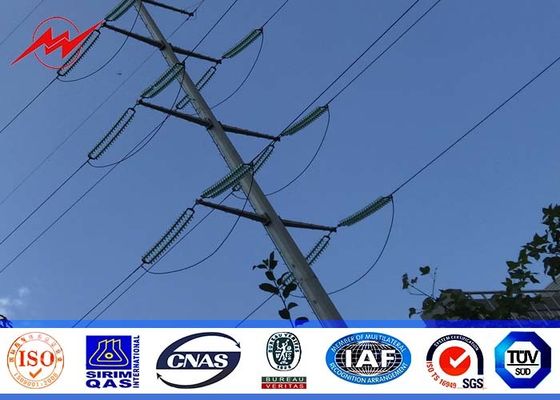 8 Sided 8mm 14m Metal Utility Poles Large Bearing Load For Steel Transmission Line