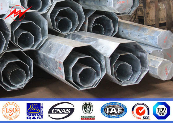 12 Sided 8mm 21m Steel Utility Poles Large Bearing Load For Steel Transmission Line