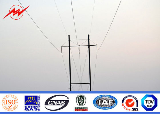 Tubular / Lattice Electrical Power Pole High Voltage Line Steel Transmission Poles
