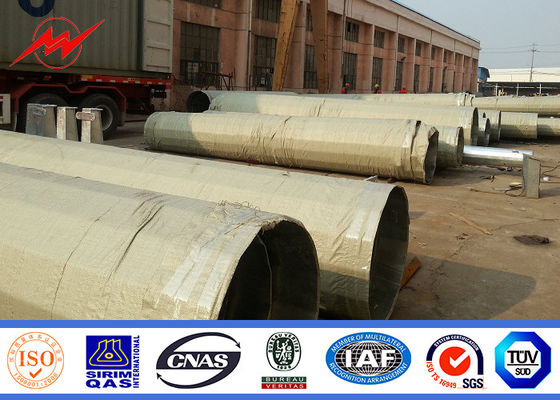 Powder Coating Electrical Steel Transmission Line Poles 355 Mpa Yield Strength