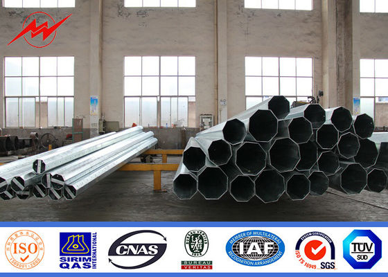 Wind Proof Galvanized Steel Tubular Pole For 69kv Power Transmission Tower