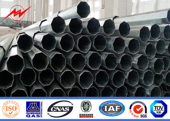 50FT Electrical Power Galvanized Steel Pole 11.9m Customized for 110kv transmission