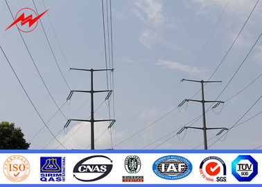 43 मीटर उपयोगिता पावर पोल 10kv-550kv इलेक्ट्रिक ट्रांसमिशन के लिए गर्म डुबकी जस्ती स्टील