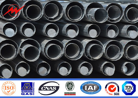 12M 69KV Galvanized Electrical Power Pole Q345 Material Round Shockproof