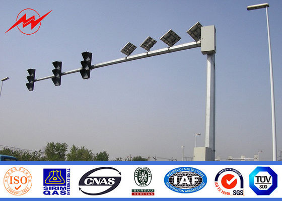 6.5m Height High Mast Poles / Road Lighting Pole For LED Traffic Signs , ISO9001 Standard