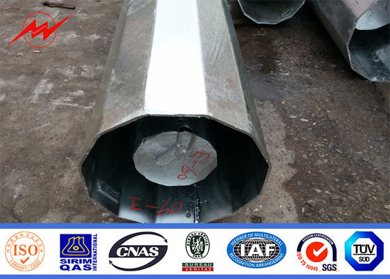 Dodecagonal 69KV Galvanized Tubular Steel Pole 95FT AWS D1.1 For Philippine