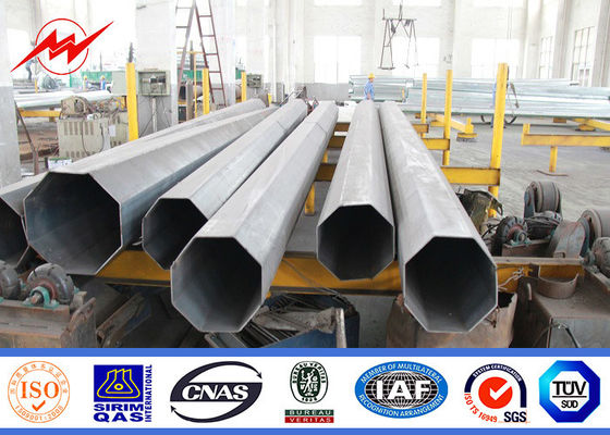 10kv - 550kv Medium Voltage Steel Tubular Poles With Galvanization Surface Treatment