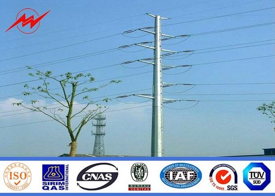 33kV पारेषण लाइन जस्ती इस्पात इस्पात उपयोगिता ध्रुव इलेक्ट्रिक टेलीस्कोपिंग पोल