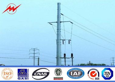 गर्म डुबकी गैल्वेनाइजिंग पावर स्टील पोल के साथ ISO9001 प्रमाण पत्र Q460
