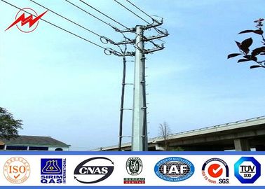 Q460 जस्ती स्टील पावर पोल ट्रांसमिशन लाइन ठेकेदार 110 Kv Hv