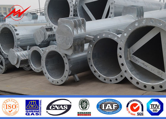 13.8KV Philippines Electrical Power Steel Tubular Pole Galvanized 30FT Height