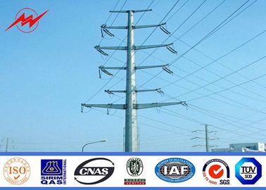 विद्युत जस्ती स्टील पावर पोल 11.8m 8KN 10KN 12.5KN 25KN Q345