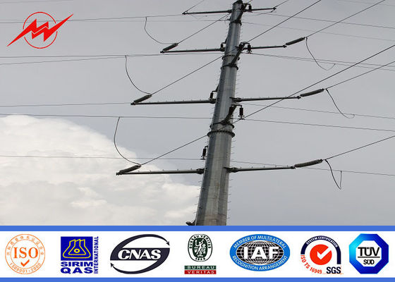 12m 5KN Utility tensile / straight Electrical Power Poles For Power Distribution Line