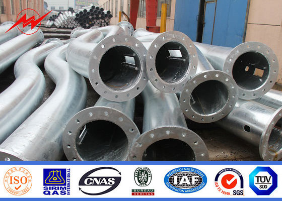 conical type Q235 Steel galvanized Street Light Poles 6M 7M 8M