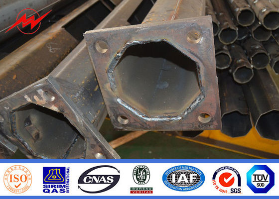 11 मीटर पाउडर कोटिंग सिंगल आर्म जस्ती अष्टकोणीय पोल पनरोक हॉट रोल्ड स्टील