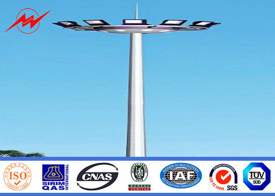 45 एम 80 ना एलईडी लाइट्स जस्ती उच्च मस्त हल्की ध्रुव दौर लालटेन कैरिज के साथ