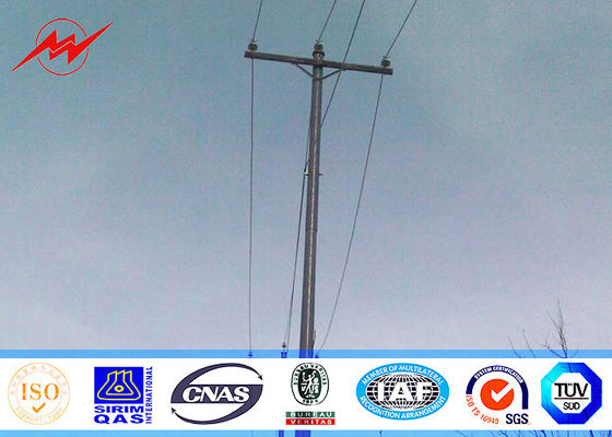 36M High Tension 8mm Thickness Steel Tubular Power Pole For Electricity distribution