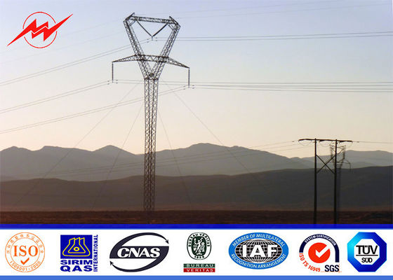 33kV विद्युत पावर ट्रांसमिशन लाइन परियोजना के लिए जस्ती इस्पात धातु उपयोगिता डंडे बहुभुज आकार