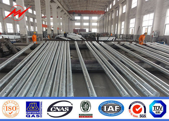 Steel Electrical Power Transmission Poles For Electricity Distribution Line Project