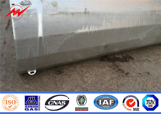 115kv Single Circuit Distribution Galvanised Steel Poles With Foundations