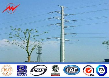 OEM इलेक्ट्रिक उपयोगिता पोल 10 मीटर ऊंचाई 2.75 मिमी मोटाई अष्टकोणीय आकार 1.5 मीटर ब्रैकेट