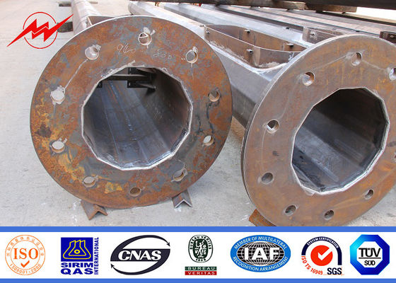 गोल लालटेन कैरिज के साथ 40 एम 60 एनओएस एलईडी लाइट्स जस्तीकृत हाई मास्ट स्पोर्ट्स लाइट टॉवर