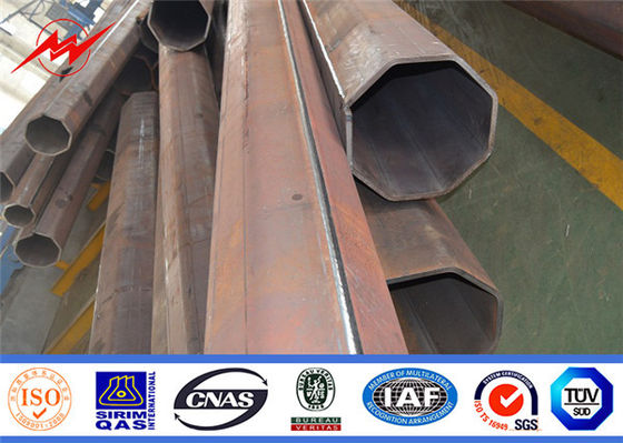 जस्ती एचडीजी 132 केवी विद्युत सामग्री अष्टकोणीय स्टील ध्रुव