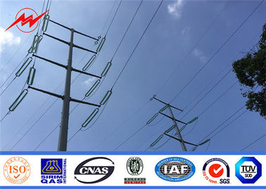 वितरण के लिए 138KV NGCP इलेक्ट्रिकल स्टील पोल पावर ट्रांसमिशन लाइन