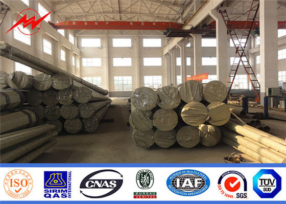 इलेक्ट्रिक ट्रांसमिशन लाइन के लिए कॉनिकल / पॉलीगोनल 110 केवी जस्ती स्टील डंडे