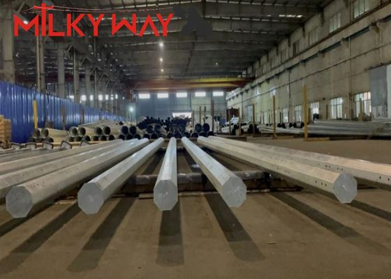 वेल्डिंग मानकों CWB और AWS D के लिए चांदी सफेद स्टील पावर पोल विनिर्देश 1.1