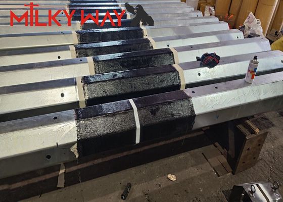 1250 Dan 11.8M 8 साइड्स इलेक्ट्रिकल पावर पोल 4 मिमी मोटाई प्रत्यक्ष दफन ASTM A123 गैल्वनाइजेशन मानक