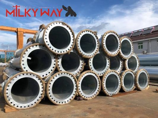 24 मीटर 32 मीटर ऊंचाई शंक्वाकार विद्युत शक्ति पोल बेस प्लेट प्रकार