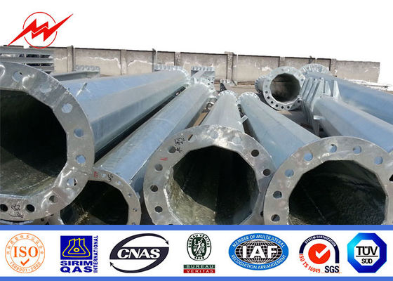 वितरण स्टील ट्यूबलर ध्रुव, जस्ती स्टील ट्रांसमिशन ध्रुव टॉवर