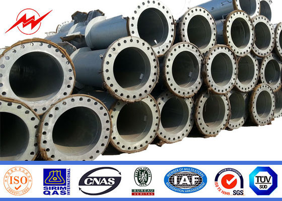 33 केवी टॉवर इलेक्ट्रिक जस्तीकृत ट्यूबलर स्टील ध्रुव 10-220 केवी ट्रांसमिशन पावर लाइन