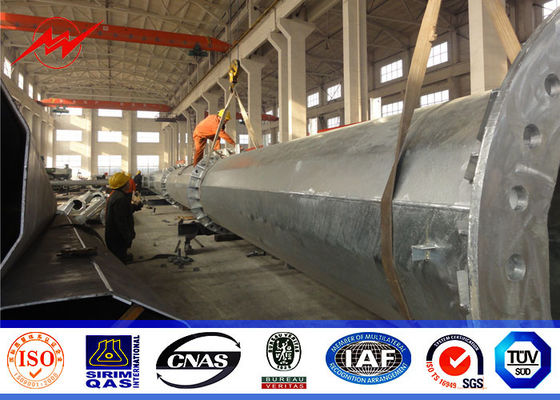 132kv 69kv फिलीपींस परियोजना के लिए जस्ती 70 फीट विद्युत पावर ध्रुव वितरण