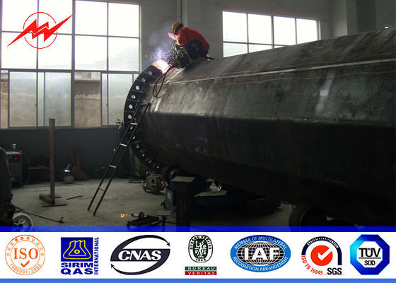 132kv 69kv फिलीपींस परियोजना के लिए जस्ती 70 फीट विद्युत पावर ध्रुव वितरण