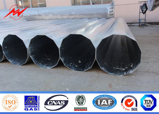 25 फीट से 75 फीट विद्युत कॉन्सियल पतला स्टील उपयोगिता ध्रुव, स्टील पावर वितरण ध्रुव 10kv ~ 550kv