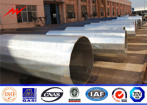 ओवरहेड लाइन स्टील टॉवर के लिए डबल या सिंगल सर्किट 16 एम 32 एम स्टील पावर पोल ट्रांसमिशन