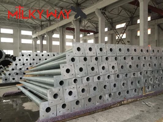 9.8m Q235 customized Street Light Poles for Africa
