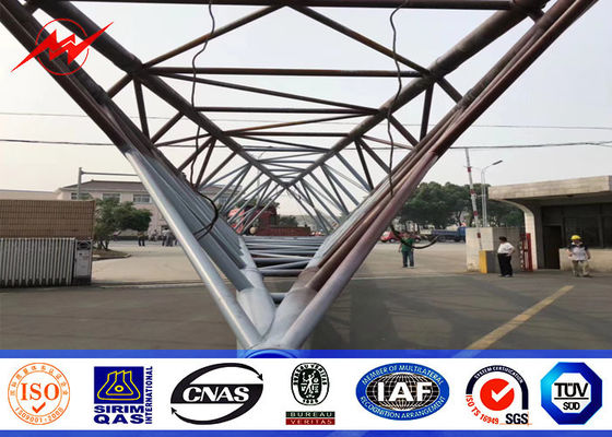 संचार 53 दूरसंचार मानक के साथ संचार दूरसंचार स्टील मोनो ध्रुव टेलीकॉम तीन पैर टॉवर