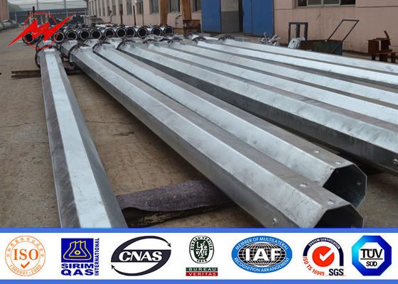 मोबाइल ट्रांसमिशन दूरसंचार के लिए 132 केवी 27 मीटर 1500 किलो लोड मोनो पोल टॉवर