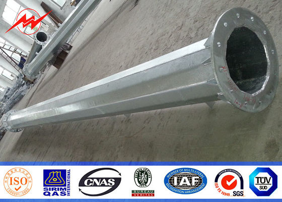 मोबाइल ट्रांसमिशन दूरसंचार के लिए 132 केवी 27 मीटर 1500 किलो लोड मोनो पोल टॉवर