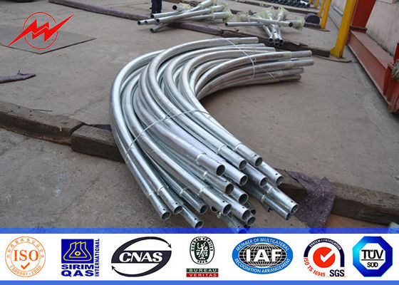 डबल हाथ के साथ 8 एम हॉट डुबकी जस्ती Q345 स्ट्रीट लाइट डंडे